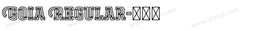 Goia Regular字体转换